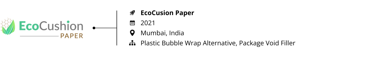 startups to watch_green packaging_ecocusion paper